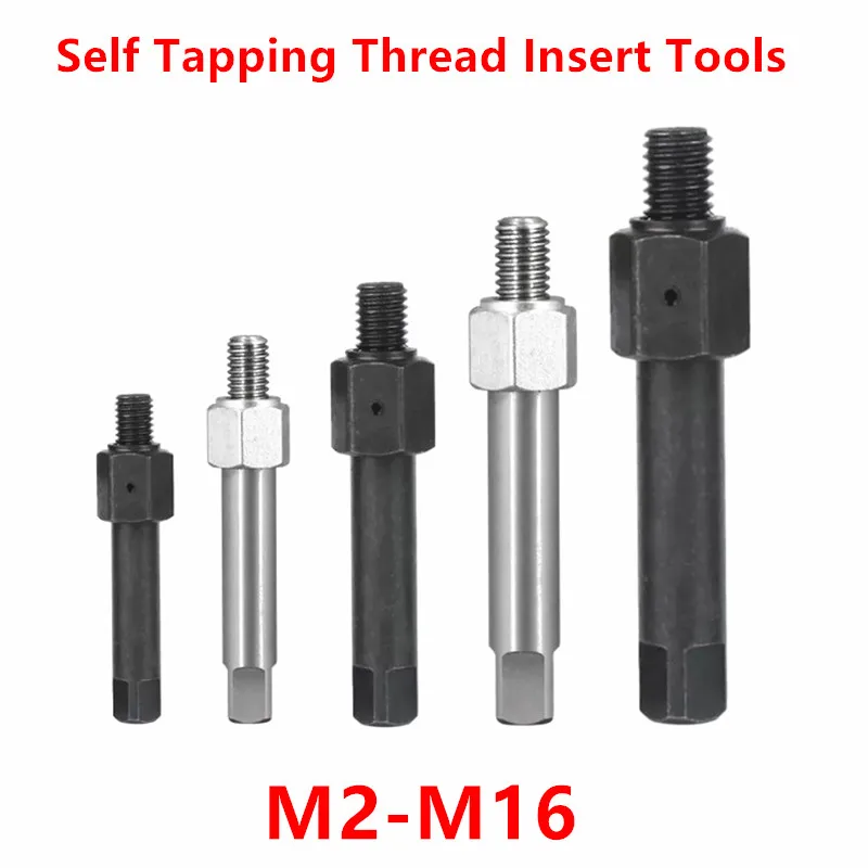 

Self Tapping Thread Insert M2 M2.5 M3 M4 M5 M6 M8 M10 M12 M14 M16 Thread Repair Manual Screw Bushing Install Tool