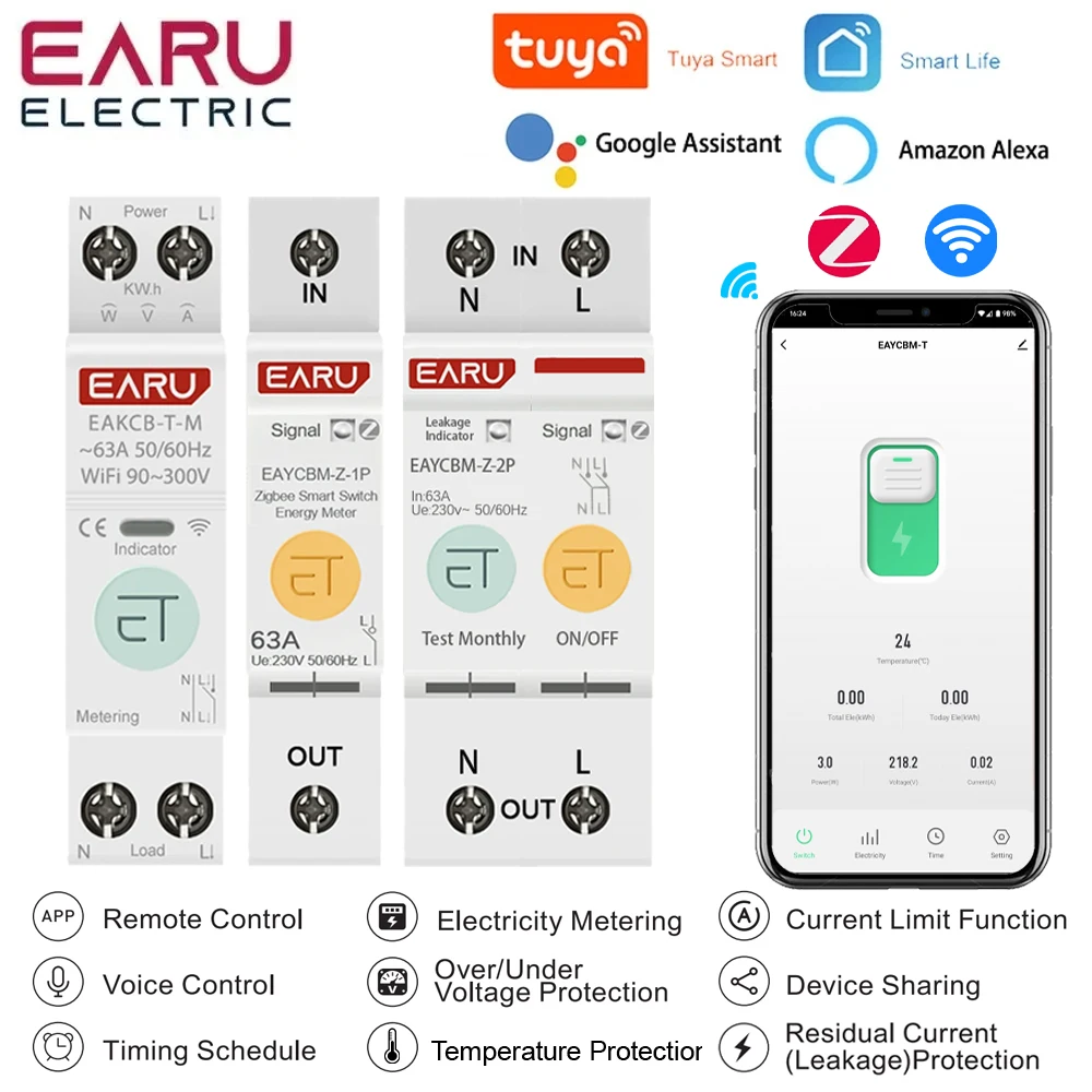 

Автомат защити цепи EARUELECTRIC 1-63А