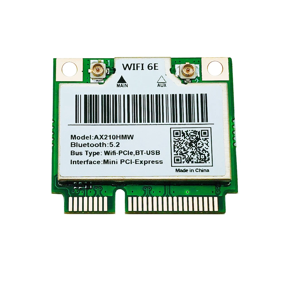 NEW WiFi 6E AX210HMW Mini PCIE Wifi Card For Intel AX210 5374Mbps Bluetooth5.2 802.11ax 2.4G/5G/6G WiFi 6 AX210 Wireless Adapter images - 6