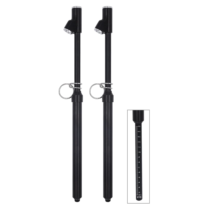 

2Pcs Universal 10-150PSI Heavy Duty Tire Air Pressure Gauge Pen Dual Head Straight-On Black for Truck Car