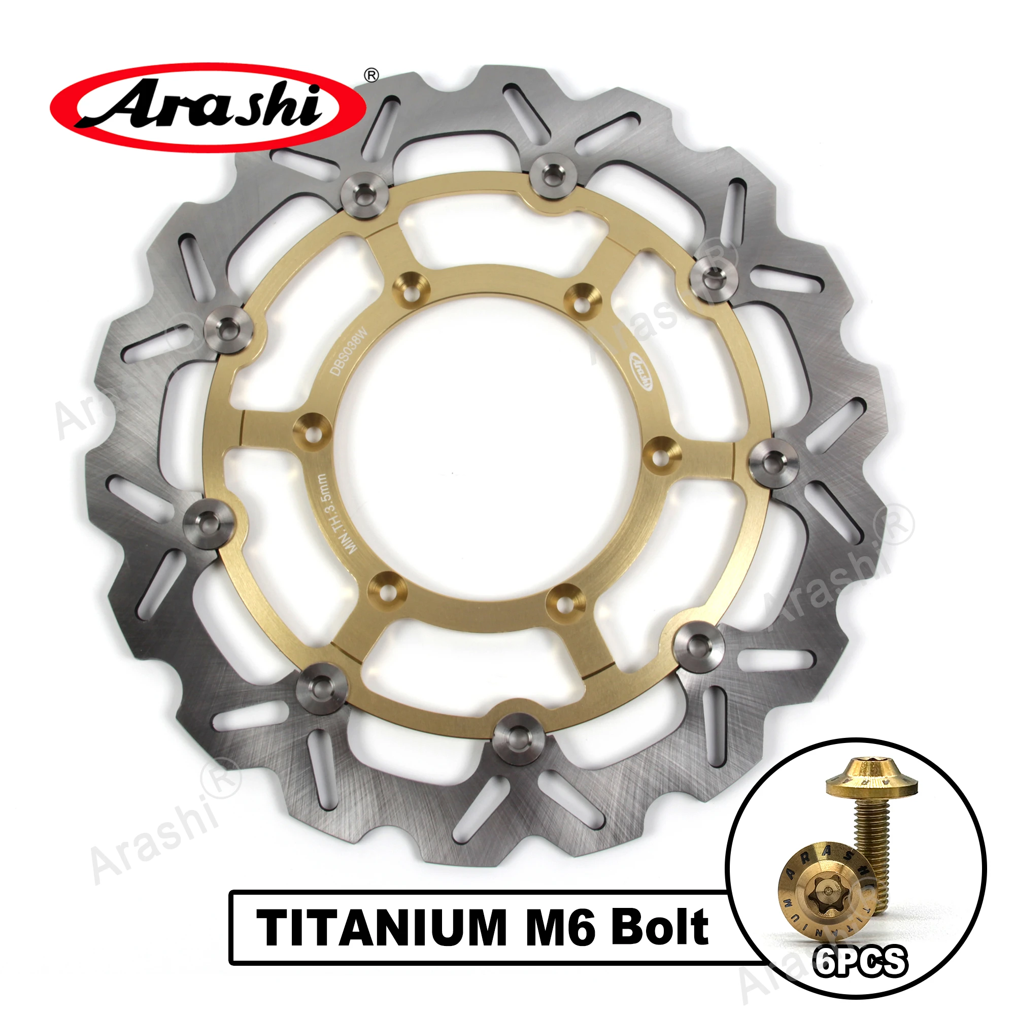 

Arashi 1 шт. для SUZUKI DRZ SM 400 2005 2006 2007 2008 2009 CNC полностью плавающий передний тормозной диск ротор DRZ 400 SM