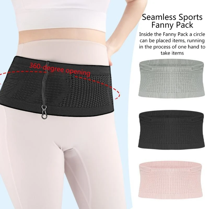 

Многофункциональная вязаная дышащая скрытая поясная сумка, тонкая поясная сумка с подвесным крючком, легкий пакет для бега,