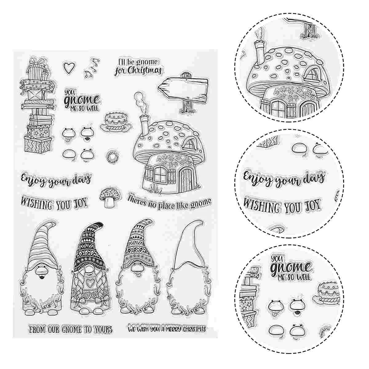 

1 Set Clear Stamps Seal with Die Scrapbook DIY Photo Album for Christmas