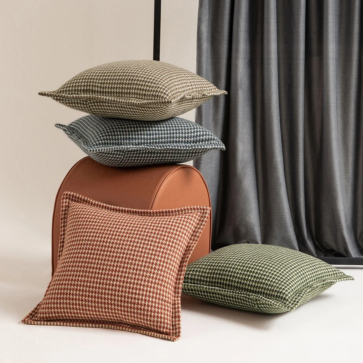 

Houndstooth pillowcase sofa pillow Nordic cushion backrest pillowcase