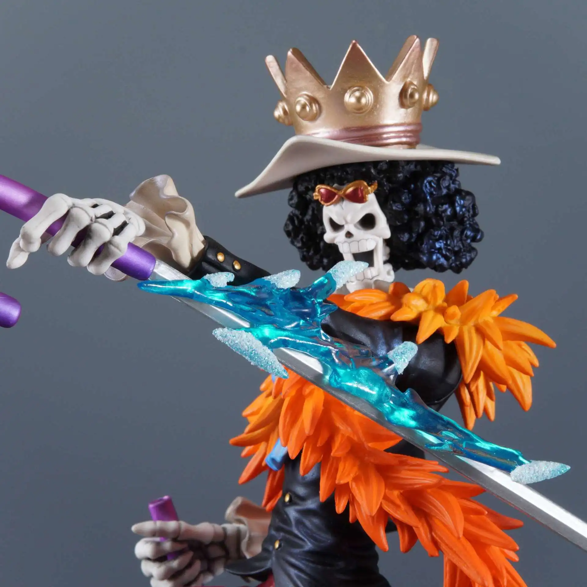 Фото Фигурка ONE PIECE: Брюк (Король душ) в соломенной шляпе, анимационный сувенир, популярная фигурка LX, сцена битвы, высота 33 см №4