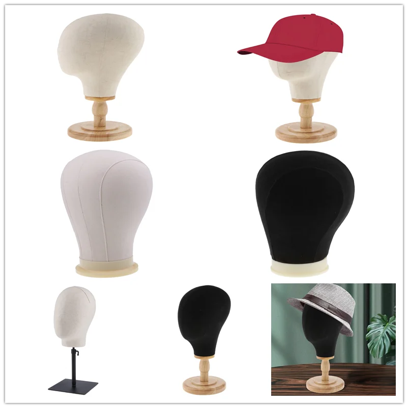 

Манекен-парик из холщовой ткани, шляпы, кепки, модель головы манекена с пробковым блоком + съемная деревянная подставка, инструмент для укладки волос