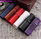 Чехол для карандашей в стиле ретро 1 шт., водонепроницаемый чехол для карандашей из искусственной кожи, портативные сумки для хранения кистей для макияжа, школьные и офисные принадлежности