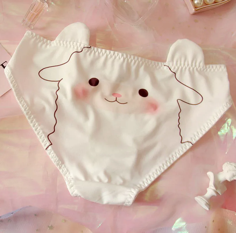 Симпатичное нижнее белье в японском стиле для женщин с 3D-принтом животных