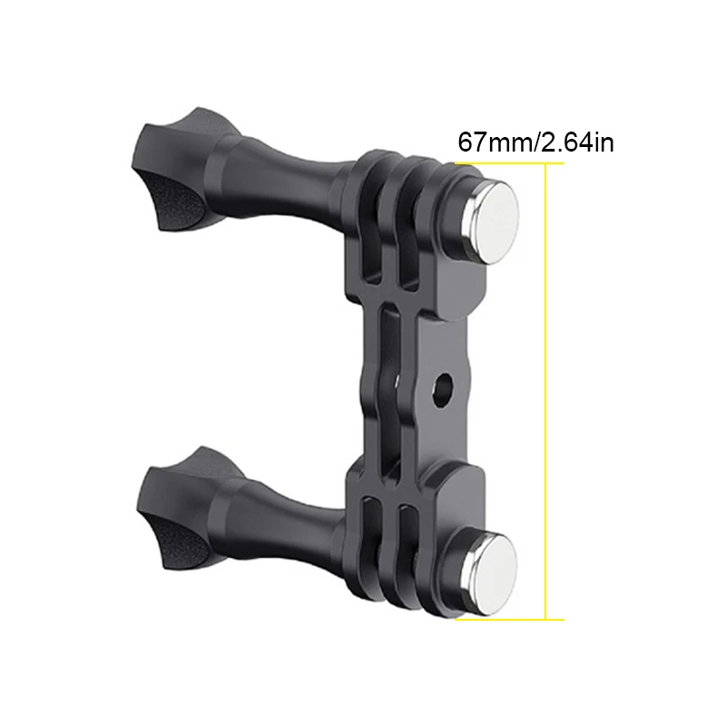 

Dual Holder Bracket Adapter Tripod Mount for GoPro Hero 11 10 9 8 7 6 5 Xiaomi Sjcam Eken Go Pro Action Camera Accessory