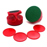 6pcsset 94mm air hockey accessories discs batting plastic with push handles puck ice hockey piece table game entertainment