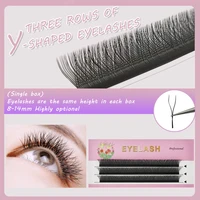0 07yy double pointed eyelashes natural and easy grafting of y shaped eyelashes y shaped eyelash extender makeup tools