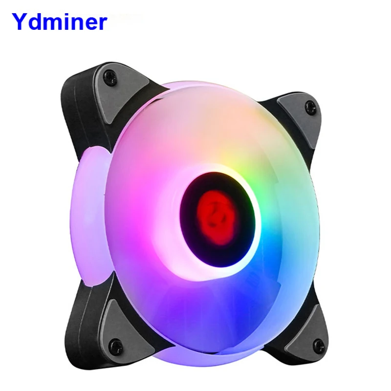 

6PIN 120mm Case RGB Fan Computer Cooling Cooler Fans Molex Colorful Radiator for Computer Chassis 12V 0.42A Ventilador 1200RPM