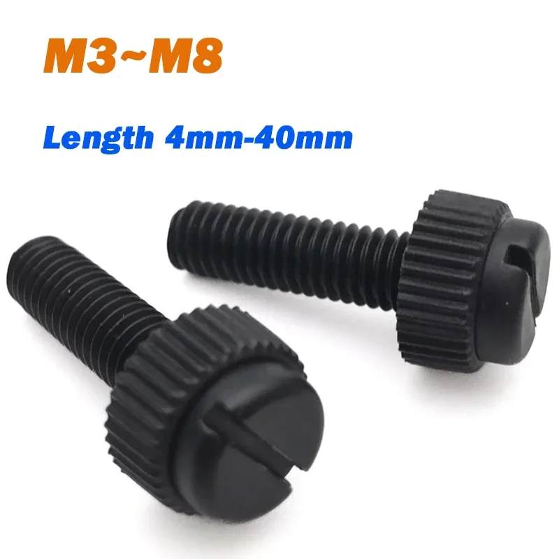 

Черные пластиковые нейлоновые винты M3 M4 M5 M6 M8 4-40 мм
