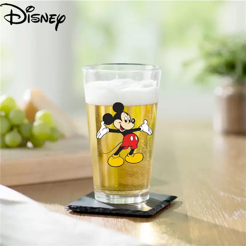 

Disney Glass Large 500ml with Straw Couple A Pair of Heat-resistant Thickened Straw Water Cup Collection Cup