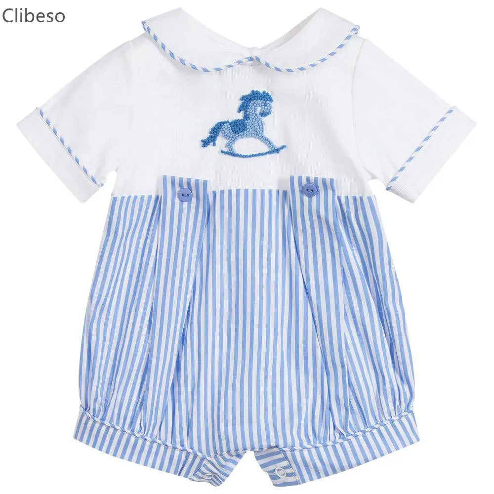 

Spanish 2023 New Baby Newbron Romper Embroidery Baby Boys Girls Jumpsuit One Piece Summer Unisex Toddler Clothes Infant Rompers