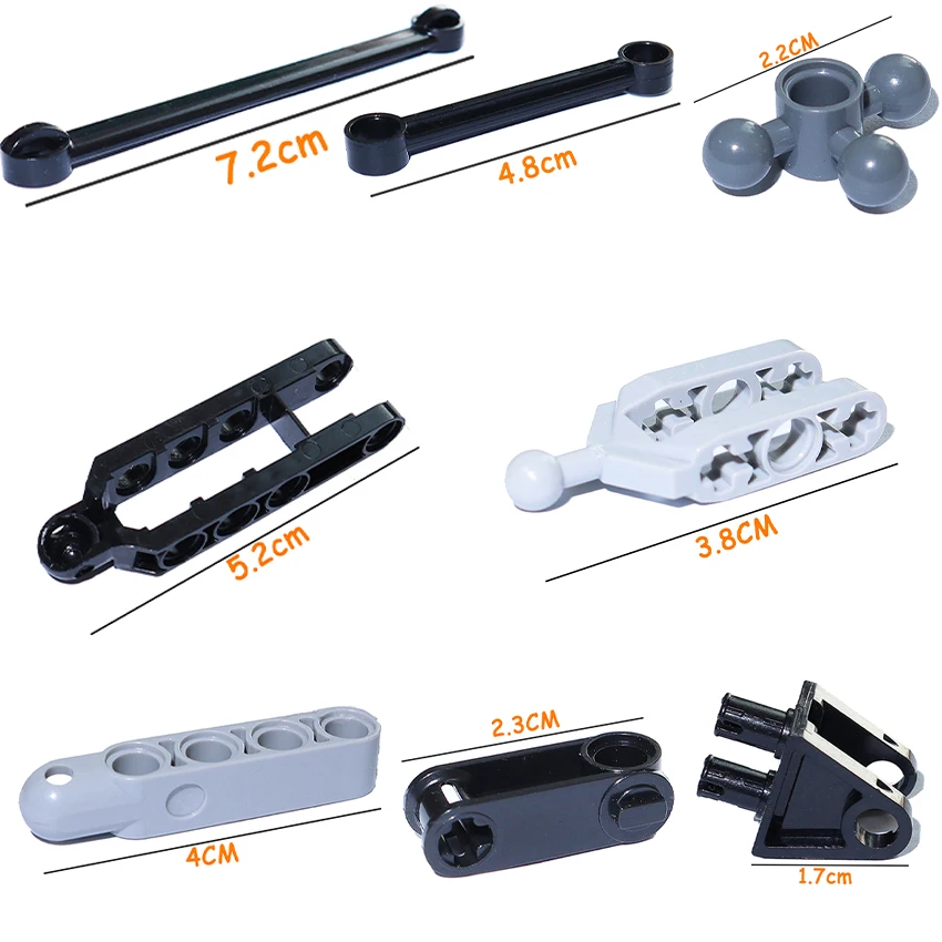 Подвеска, ступица руля, портальная ось, корпус, приводной двигатель, строительные блоки, техническая часть, MOC, высокотехнологичные кирпичи, подарок для детей 32195 6572