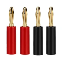banana plug copper gold plated free welding diy audio amplifier speakers terminal cable binding post hifi banana type connectors