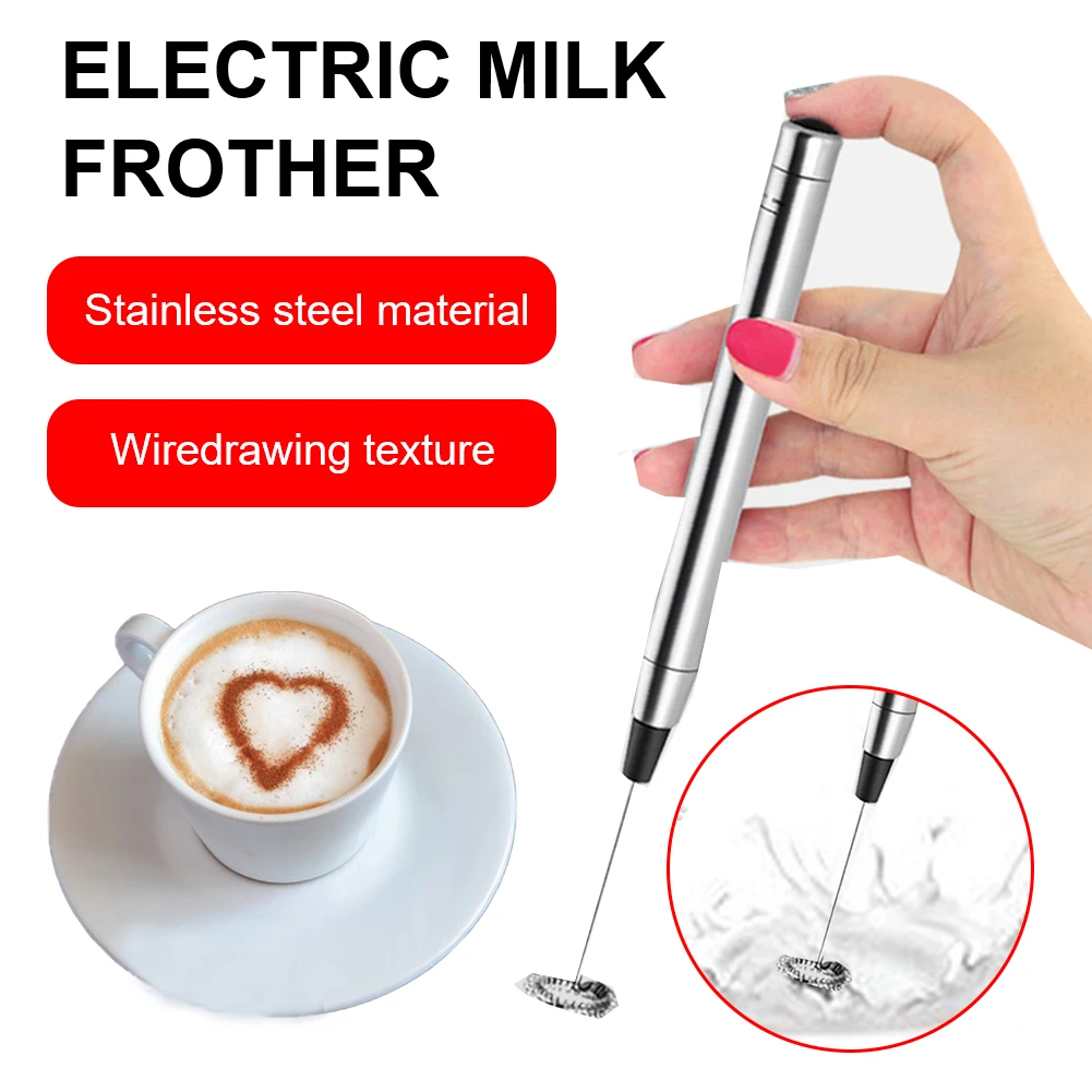 Купи Mini Milk Frother Handheld Electric Foam Maker Battery Operated Stainless Steel Drink Mixer Blender for Cappuccino Hot Chocolate за 207 рублей в магазине AliExpress