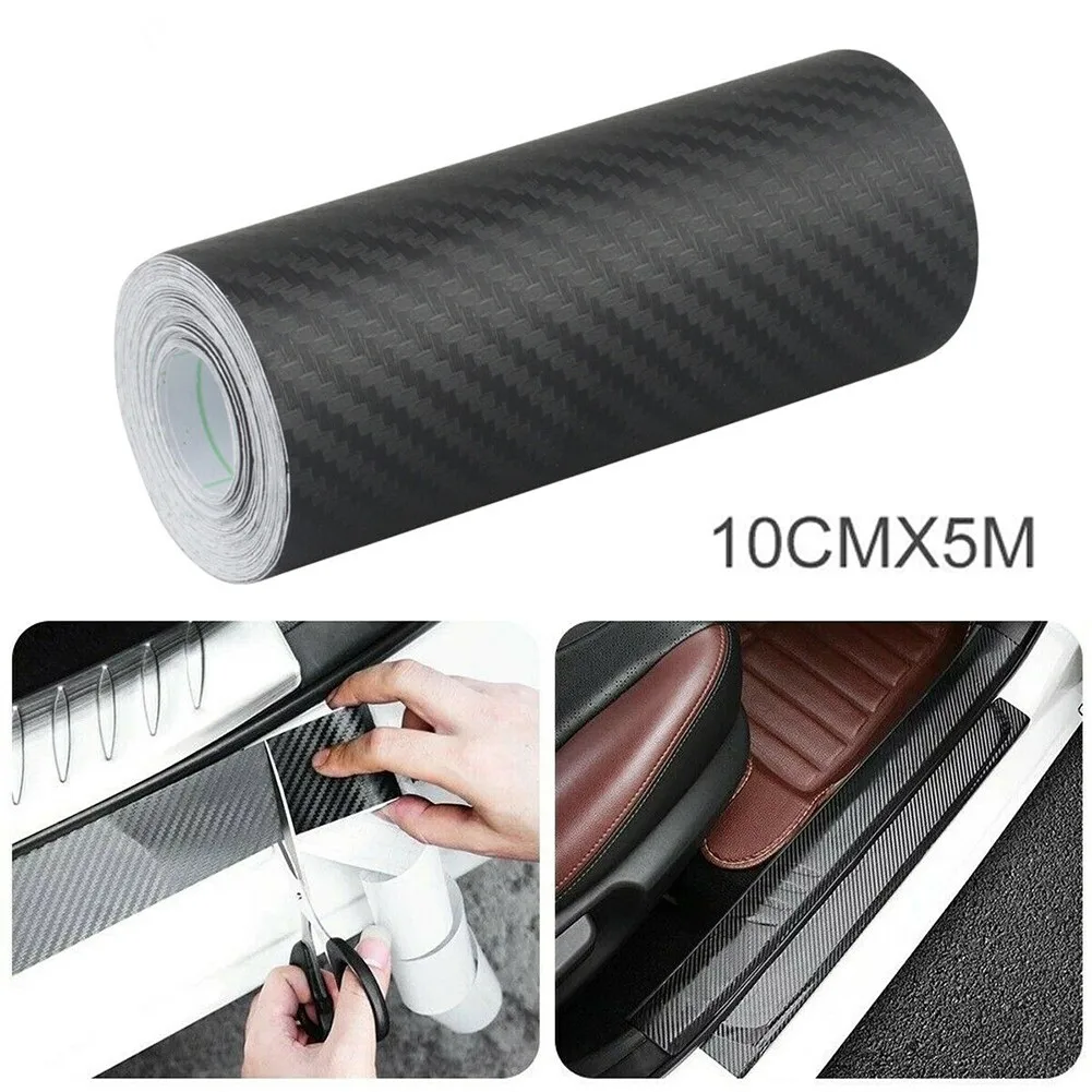 

SssCarbon Fiber Car Sticker Paste Protector Strip Auto Door Sill Side Mirror Anti Scratch Tape Watsssssssssssssssssssss