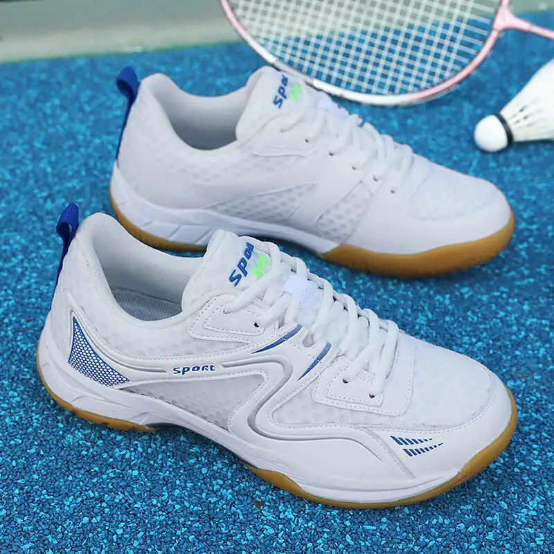 Badminton Women Sports Shoes Men Breathable Fitness Skipping Shoes Competition Non-slip Shock-absorbing Running Tennis Shoes