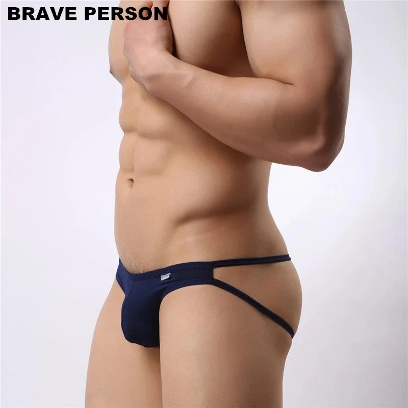 Трусы-стринги BRAVE PERSON мужские пикантное нижнее белье двойные D стринги открытые