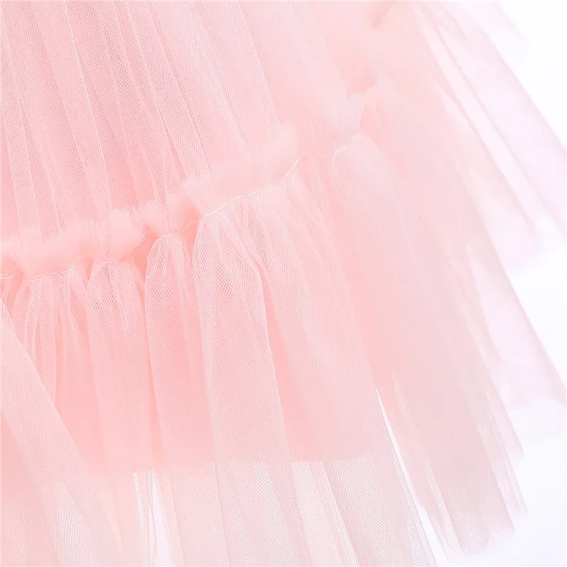 Baby Girls Birthday Dress For 1 2 Year Newborn Baptism Pink Clothes Toddler Kid One Shoulder Elegant Christening Party Tutu Gown images - 6