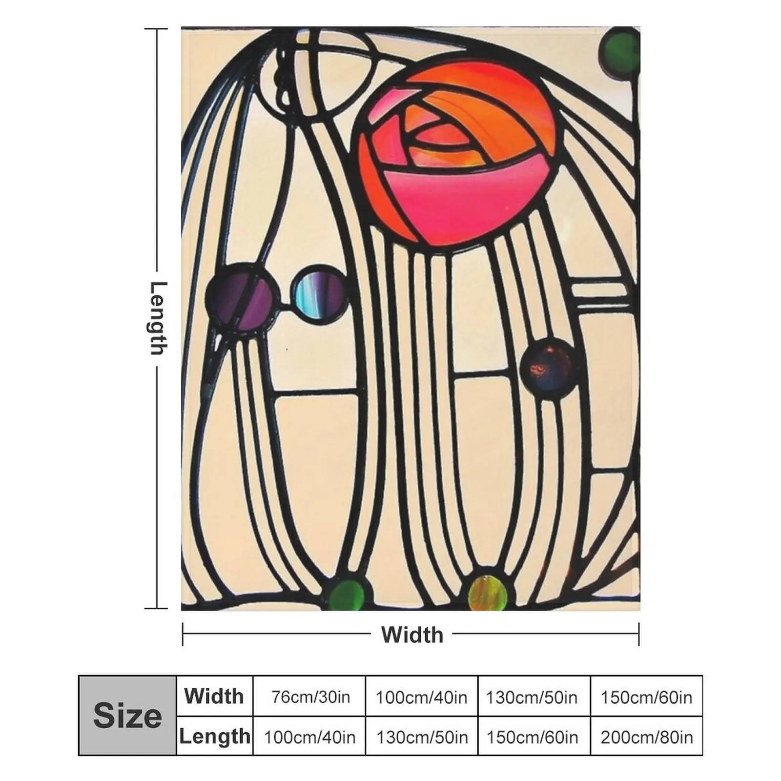 Одеяло Charles Rennie Mackintosh с цветочным дизайном окна теплое одеяло для пикника на зиму