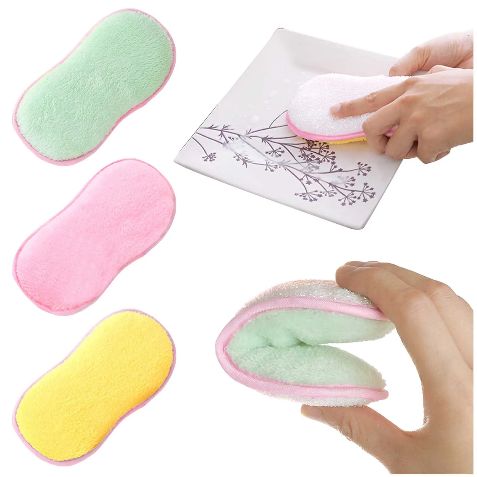 

Кухонное масло с антипригарным покрытием, салфетка для мытья, тряпка, губка, двусторонняя щетка для мытья посуды, держатель для скраба с руч...