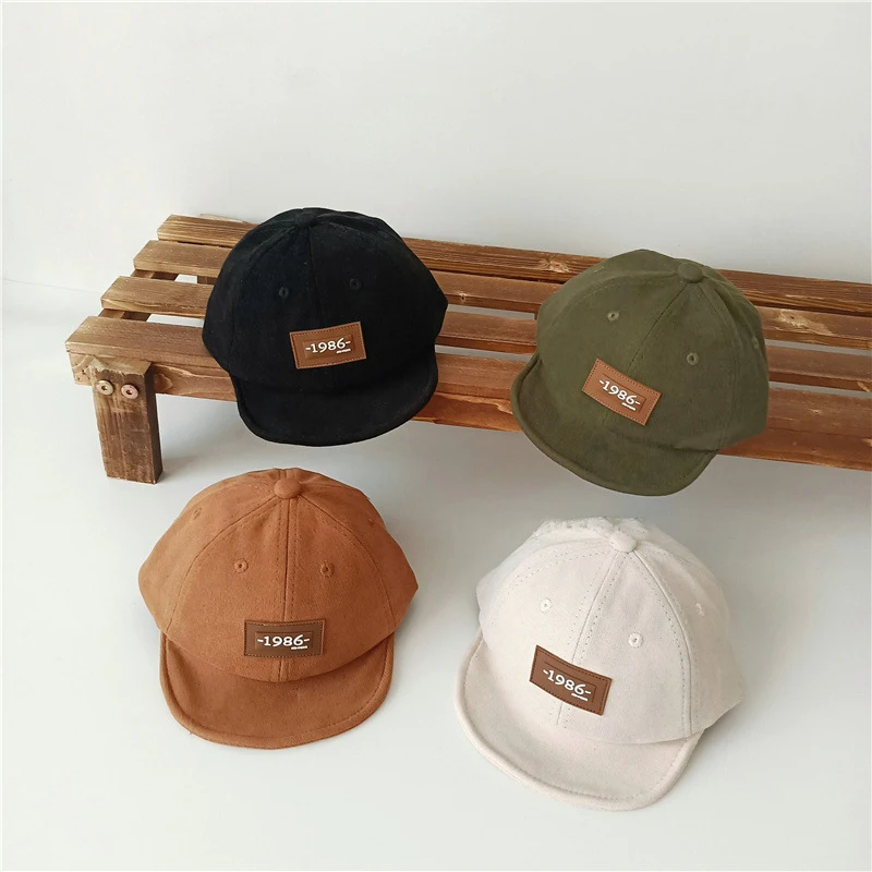 

New Letter Baby Baseball Caps Korean Soft Brim Baby Boys Girls Sun Hats Adjustable Infant Toddler Kids Peaked Hat
