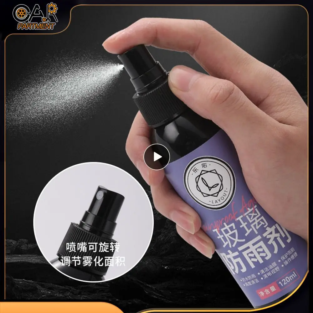 

120ml Auto Glass Rain Inhibitor Practical Multifunctional Glass Rainproof Agent Car Supplies Anti-fog Spray Durable Portable