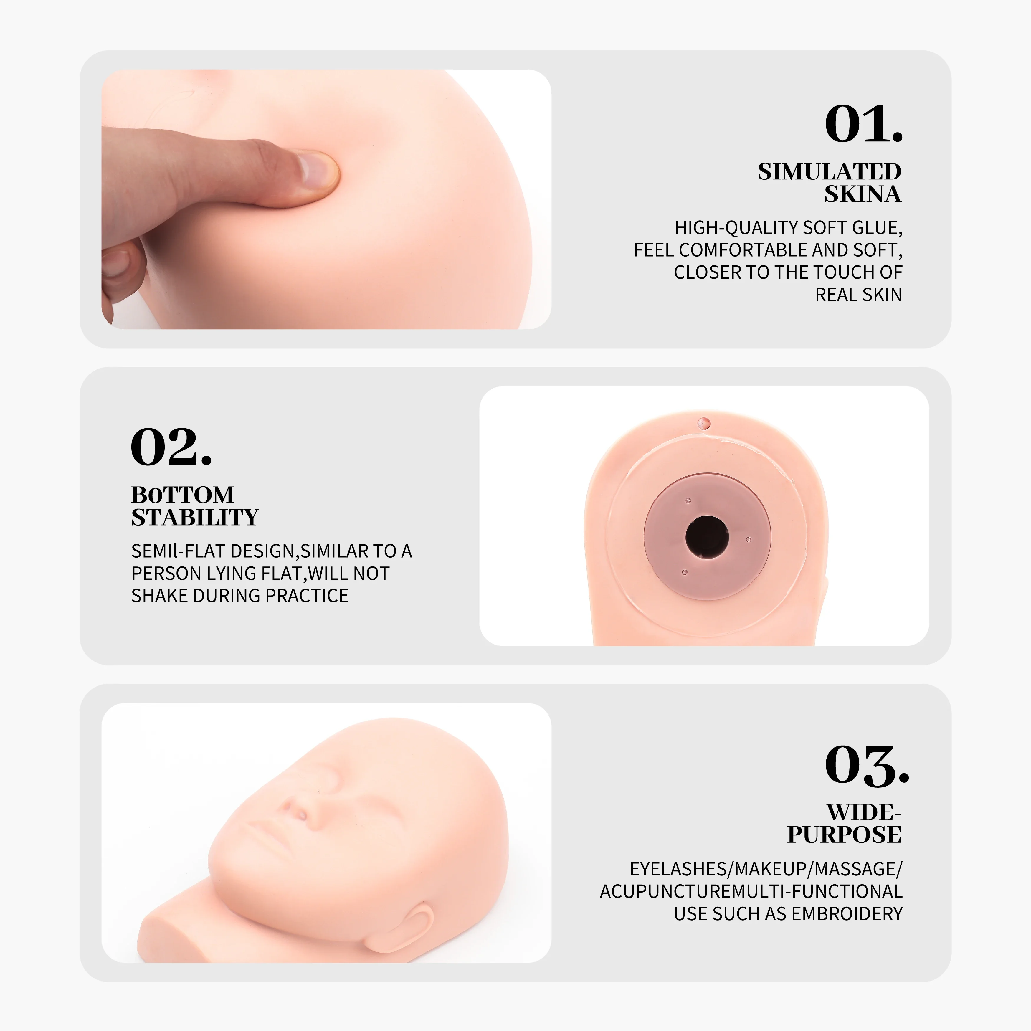 Искусственная голова форма голова-манекен модель товара резиновые насадки для