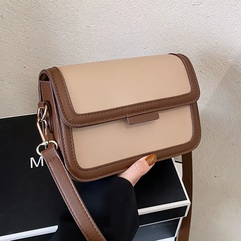 

Underarm Bag Women's 2022 Spring New Female Fashion Contrast Color Single Shoulder Handbag Small Square Ladiess Luxury Cossbody