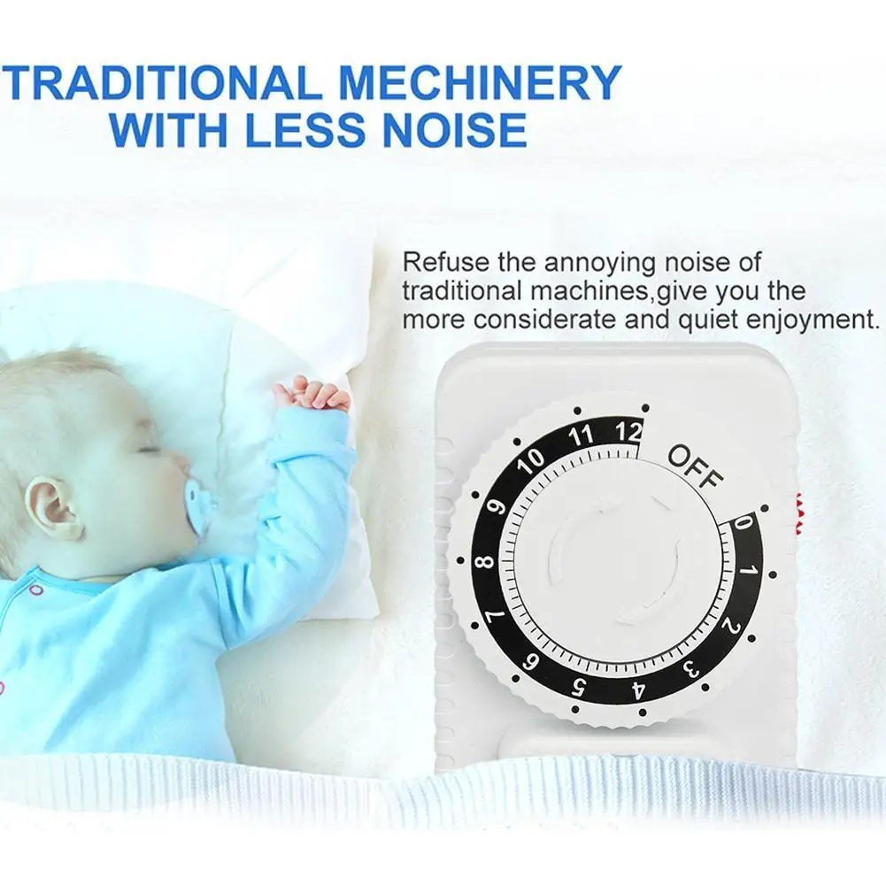 Розетка Механическая с таймером и таймером, 110 В переменного тока, 12 часов, 10 А, 1200 Вт, C2I7 Розетка Механическая с таймером и таймером, 110 В переменного тока, 12 часов, 10 А, 1200 Вт, C2I7