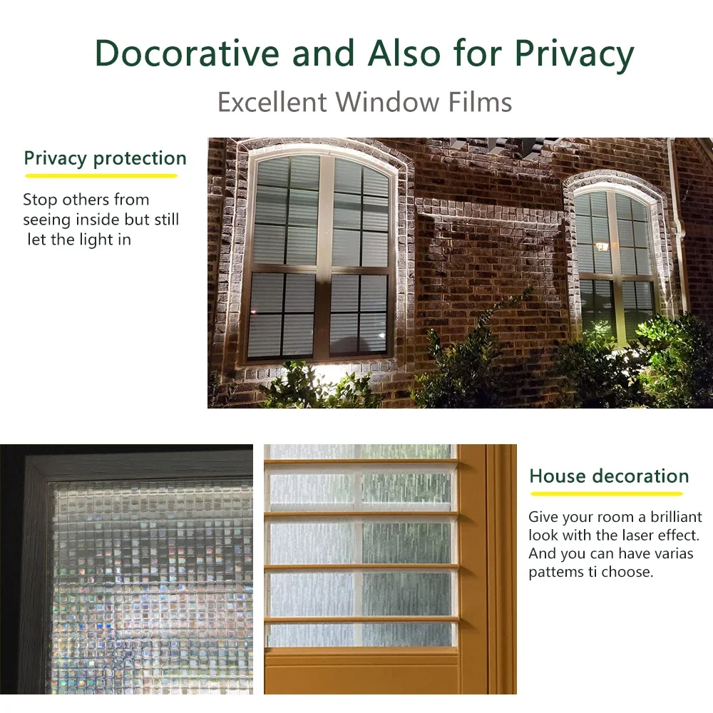 Оконная пленка 3D декоративные виниловые статические наклейки на окна не