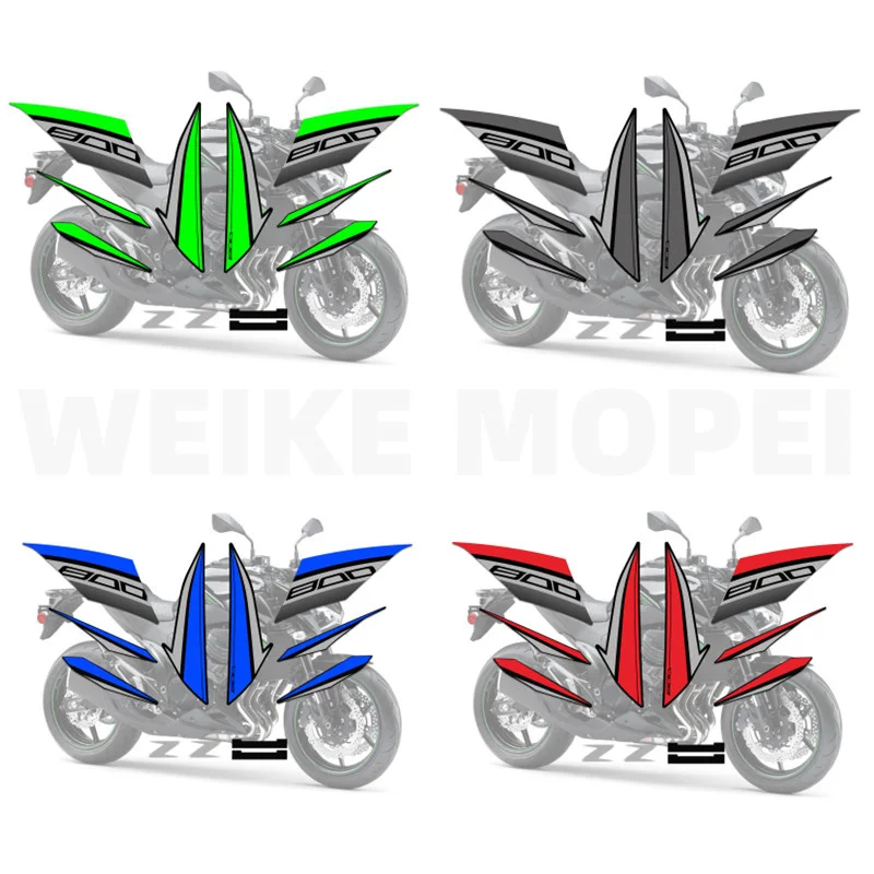 Обтекатель боковой крышки кузова наклейка задний хвост крыла Наклейка для Kawasaki Ninja Z800 2018 2019 2020 2021 2022 2023