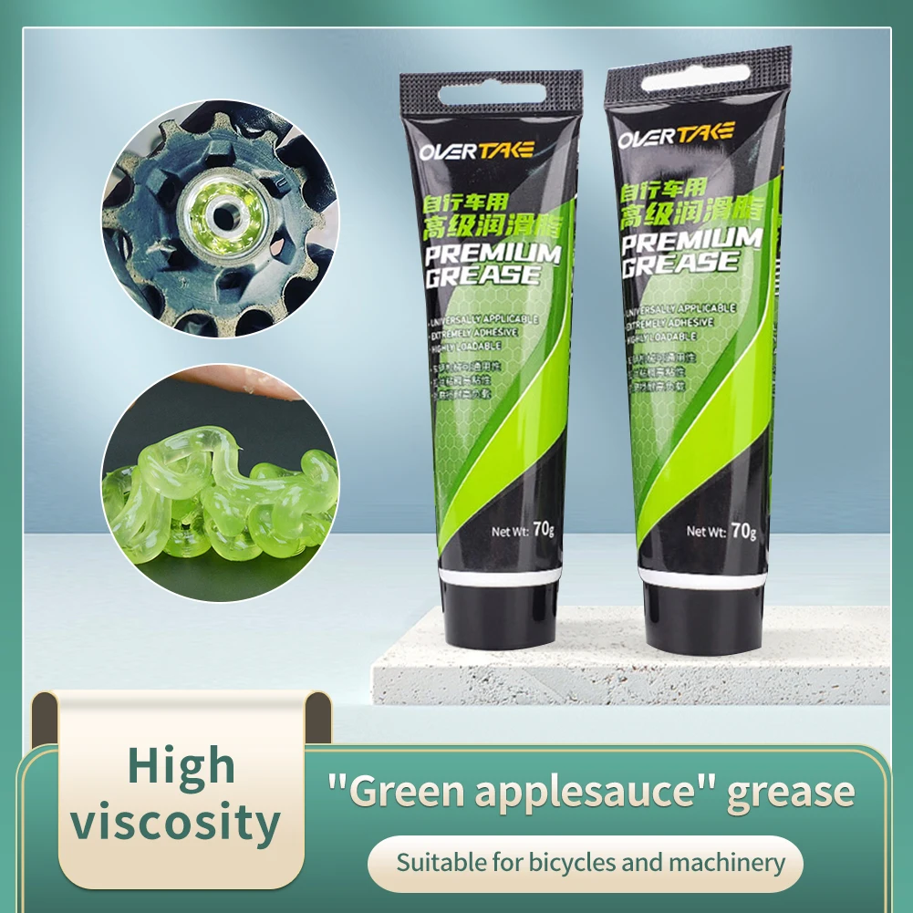 

70g Bicycle Grease Green Applesause Lubricating Bearing Grease Hub BB Lubricants Oil Lube Lipid Elements Bike Maint For Shimano
