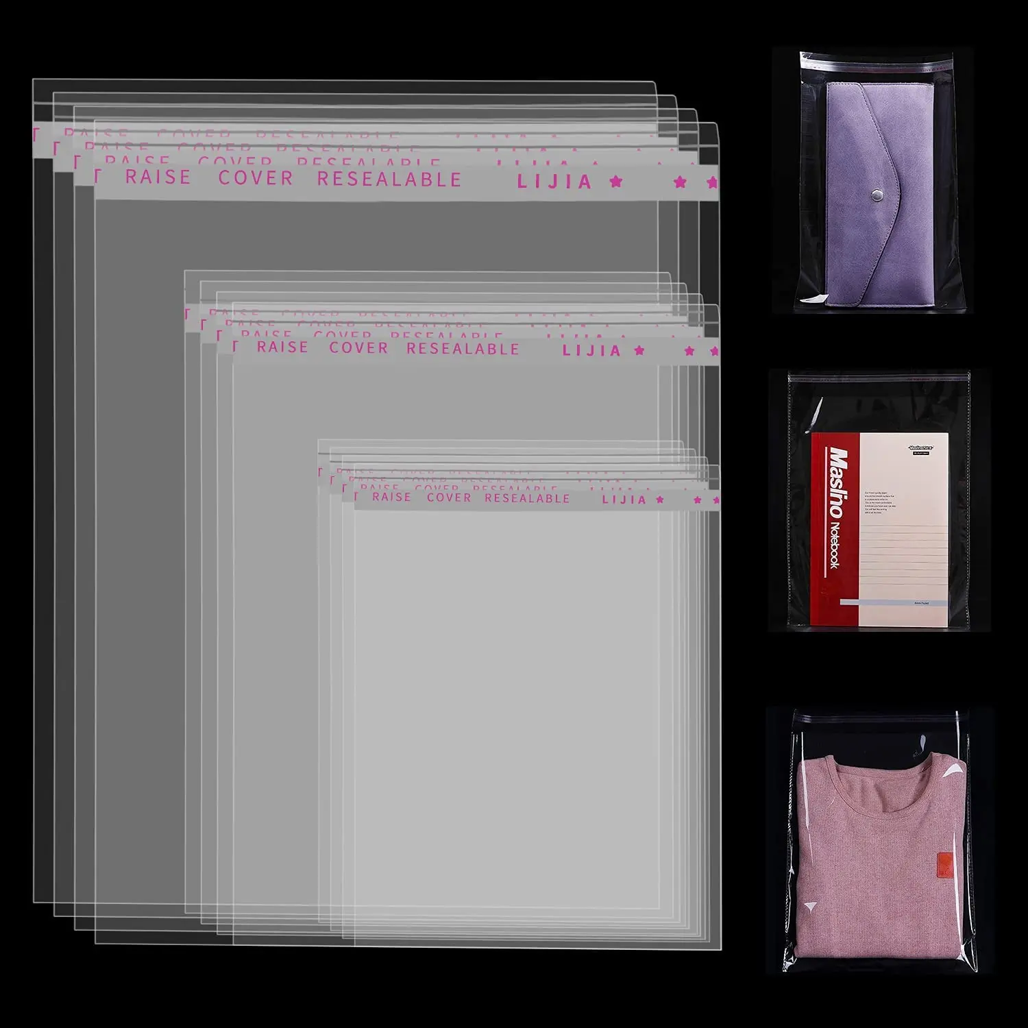 

100Pcs Transparent Self Sealing Small Poly OPP Plastic Bags Jewelry Gift Self Adhesive Cookie Candy Packaging Cellophane Bag