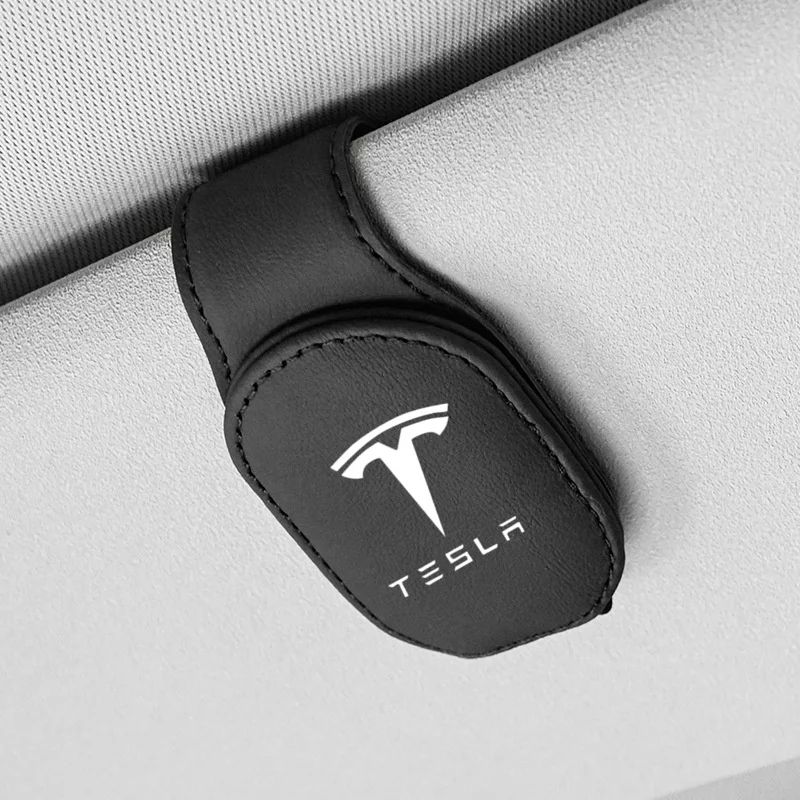 

Автомобильный держатель для очков Tesla Model 3 Model X Y Model S, зажим для хранения очков, держатель для солнцезащитных очков, многофункциональный интерьер