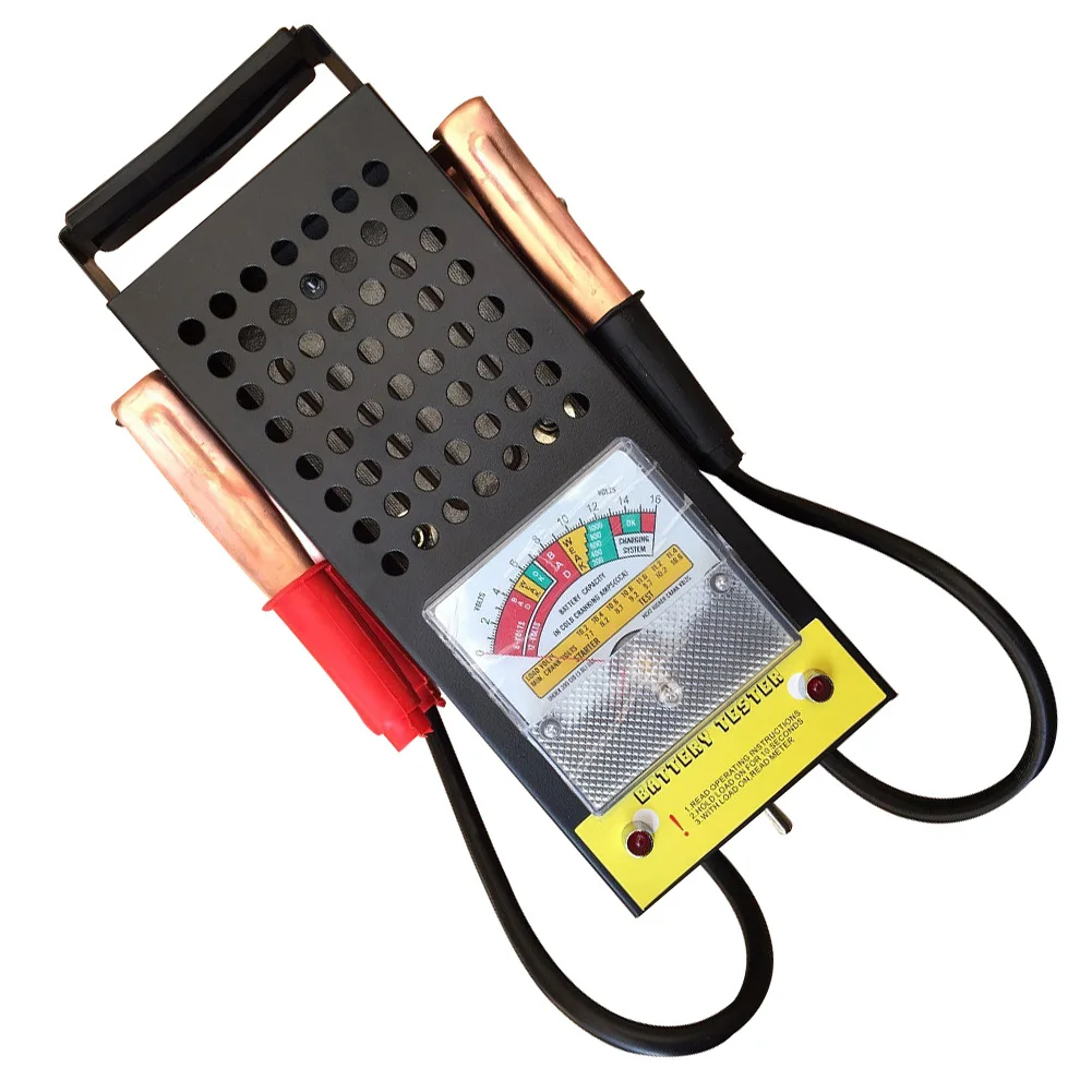 

Battery Load Tester Metal Tool Mechanics 6V 12V Motorcycle Indicator Light Clips Durable Portable Analyze Pointer Car Truck