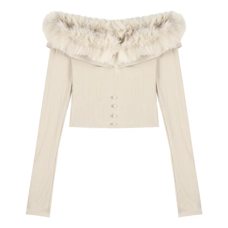 Женский свитер с длинными рукавами теплый мягкий кашемировый пуловер плюшевой