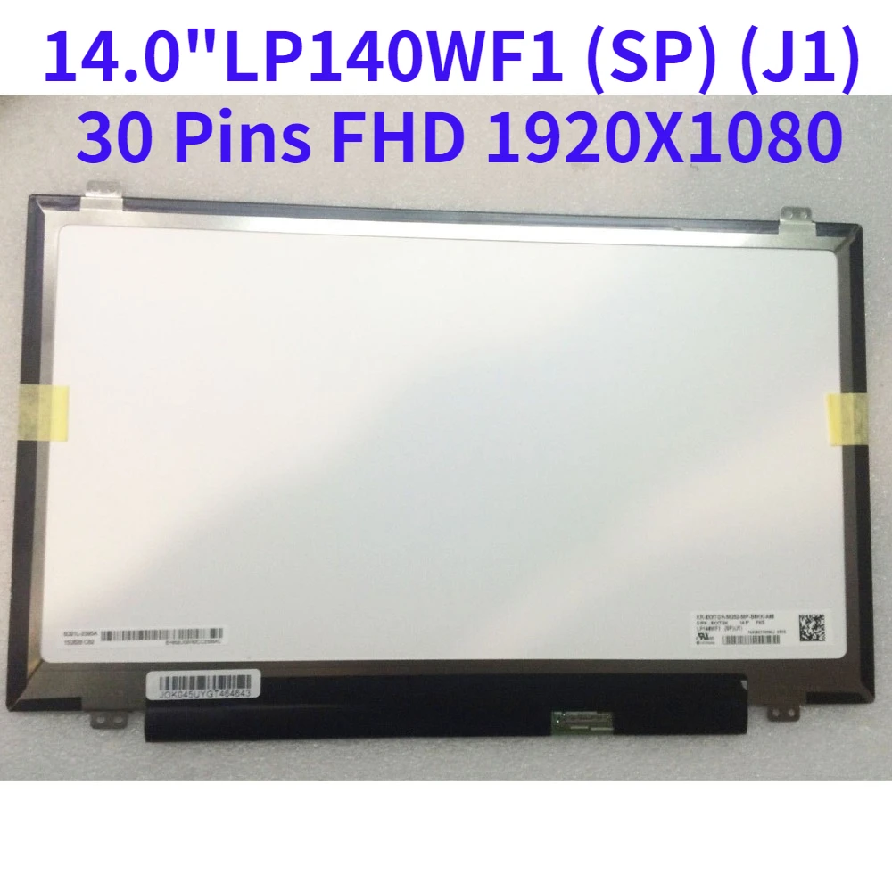 -    14, 0 ,  LP140WF1 (SP) (J1),  IPS  30-  FHD 1920x1080 LP140WF1 SPJ1 DP/N 0 XXTGH, 