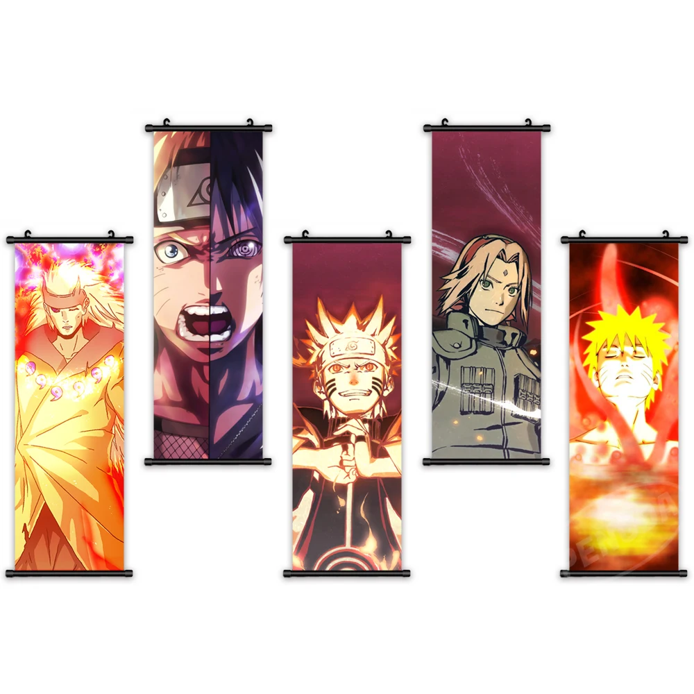 

Naruto Wall Art Japan Anime Hanging Classic Painting Poster Canvas Print Character Picture Home Decor Scroll Bedside Background