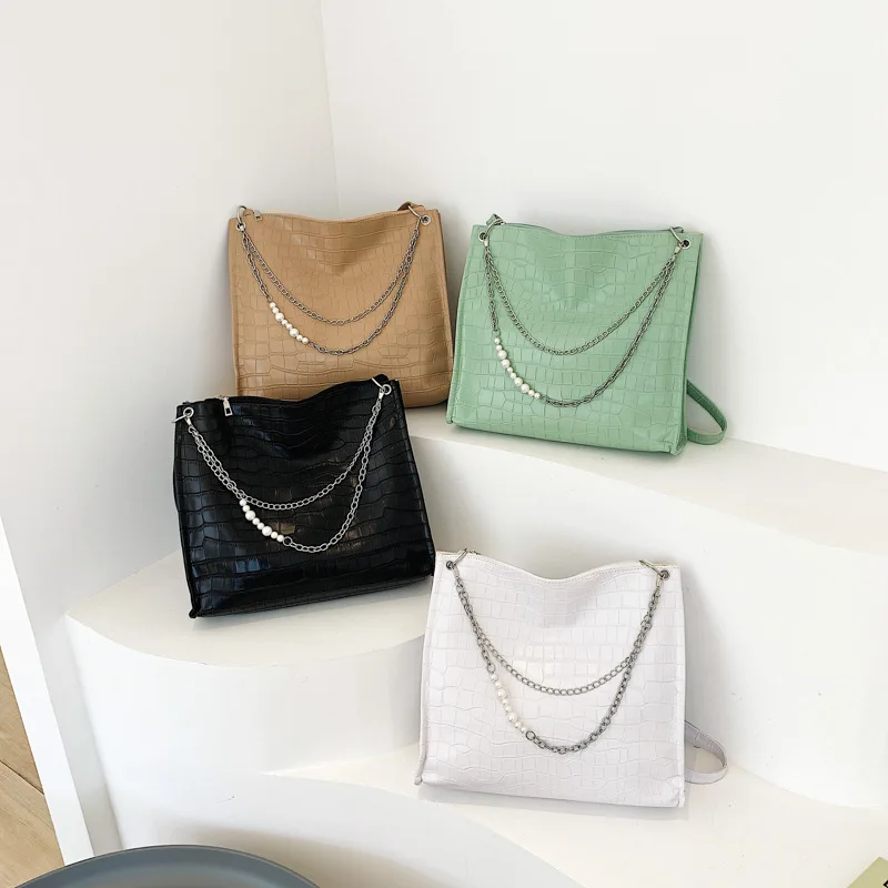 

Crocodile pattern high-quality texture bag women's bag new trendy fashion hand tote bag all-match one-shoulder diagonal bag