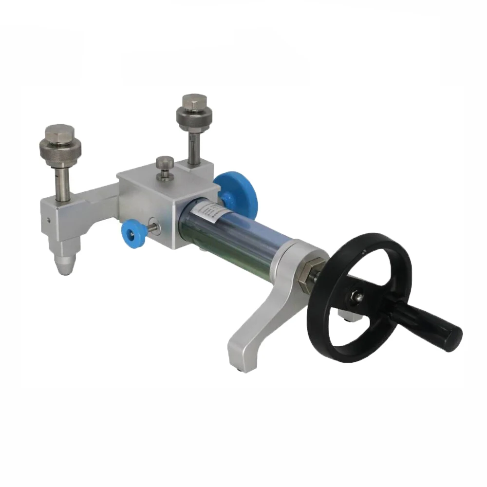 Hand operated hydraulic pressure gauge calibrator test pump