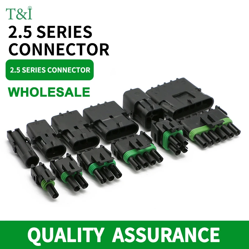 

5/10/100 Sets Automobile connector 2.5 series 2P waterproof high current harness plug terminal sheath 12015792 12015793