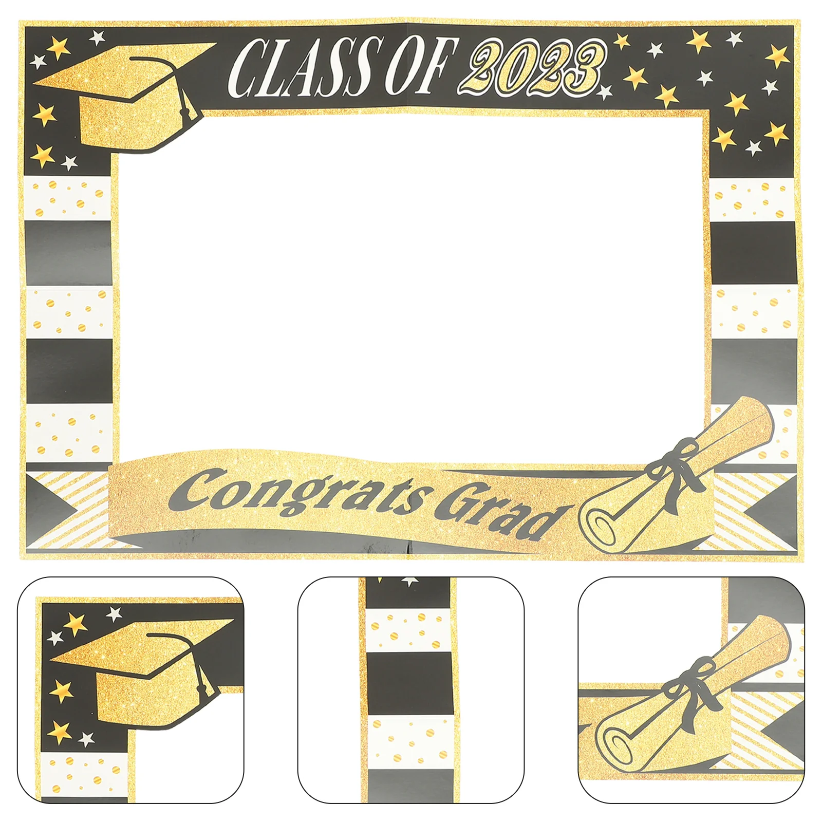 

2023 Graduation Photo Frame Party Props Decorations Supplies Handheld Booth Paper
