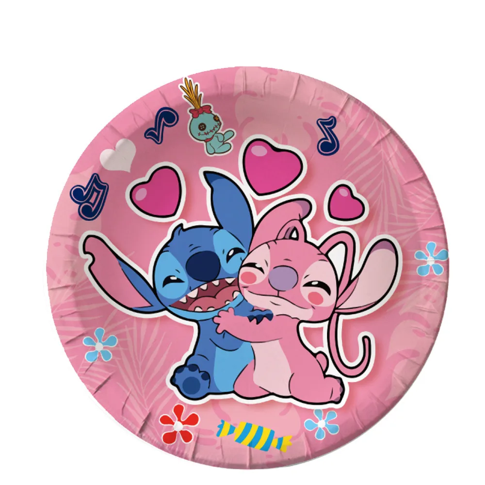 Розовые украшения для вечерние Лило и Ститч звезда Детские шары баннер