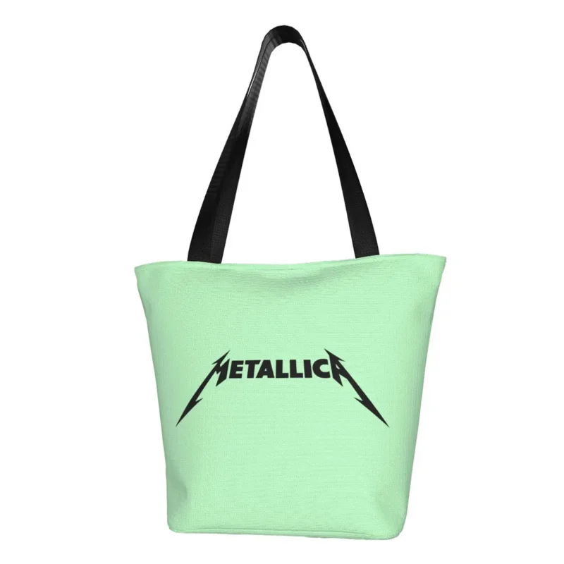 

Металлические сумки-шопперы Metallicas для музыкальных продуктов, женские забавные холщовые сумки-шопперы через плечо, вместительная сумка