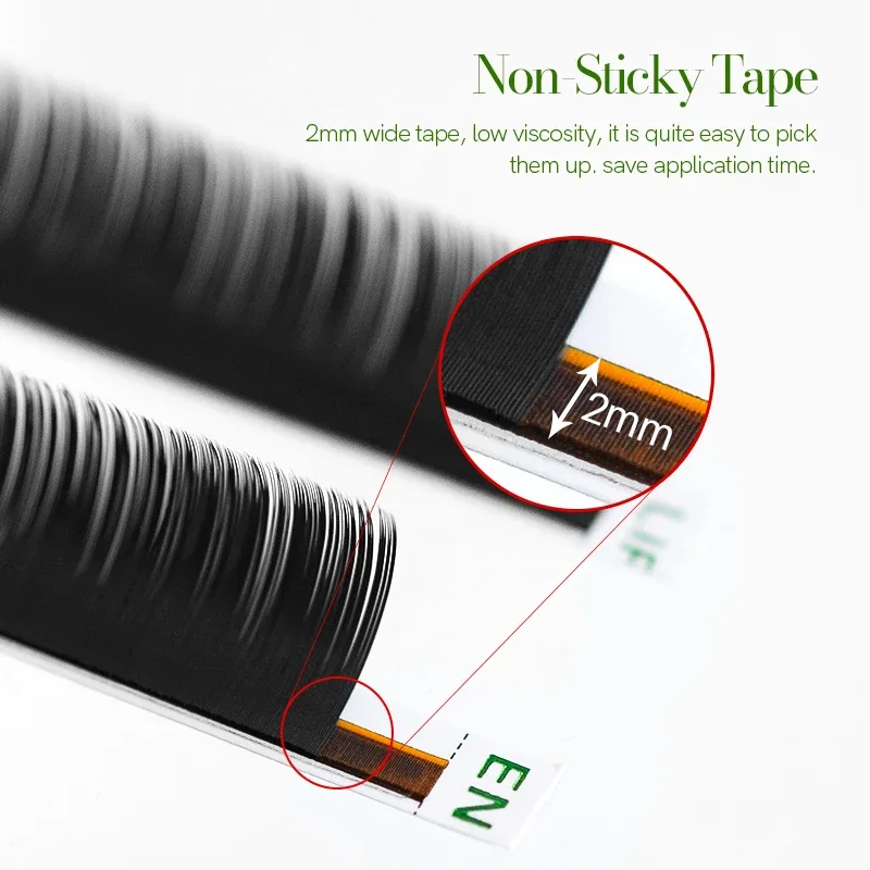 16 rzędów H&ampL od 1990 rzęs podwójne końcówki płaskie rzęsy przedłużone głębokie matowe czarne Premade Fan La