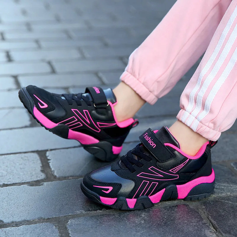 Sport Kids Sneakers Girls Casual Shoes for Children Sneakers Girls Shoes Leather Anti-slippery Fashion Tenis Infantil Menino